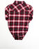 Shyanne Infant-Girls' Fuchsia & Black Long Sleeve Flannel Shirt Onesie, Fuchsia, hi-res