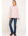 Image #6 - Wrangler Women's Pink FR Plaid Shirt, , hi-res