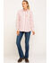 Image #6 - Wrangler Women's Pink FR Plaid Shirt , , hi-res