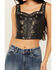 Image #3 - Idyllwind Women's Sunset Embellished Leather Bustier, Black, hi-res