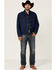 Image #2 - Wrangler Men's Unlined Denim Western Jacket - Tall, Indigo, hi-res