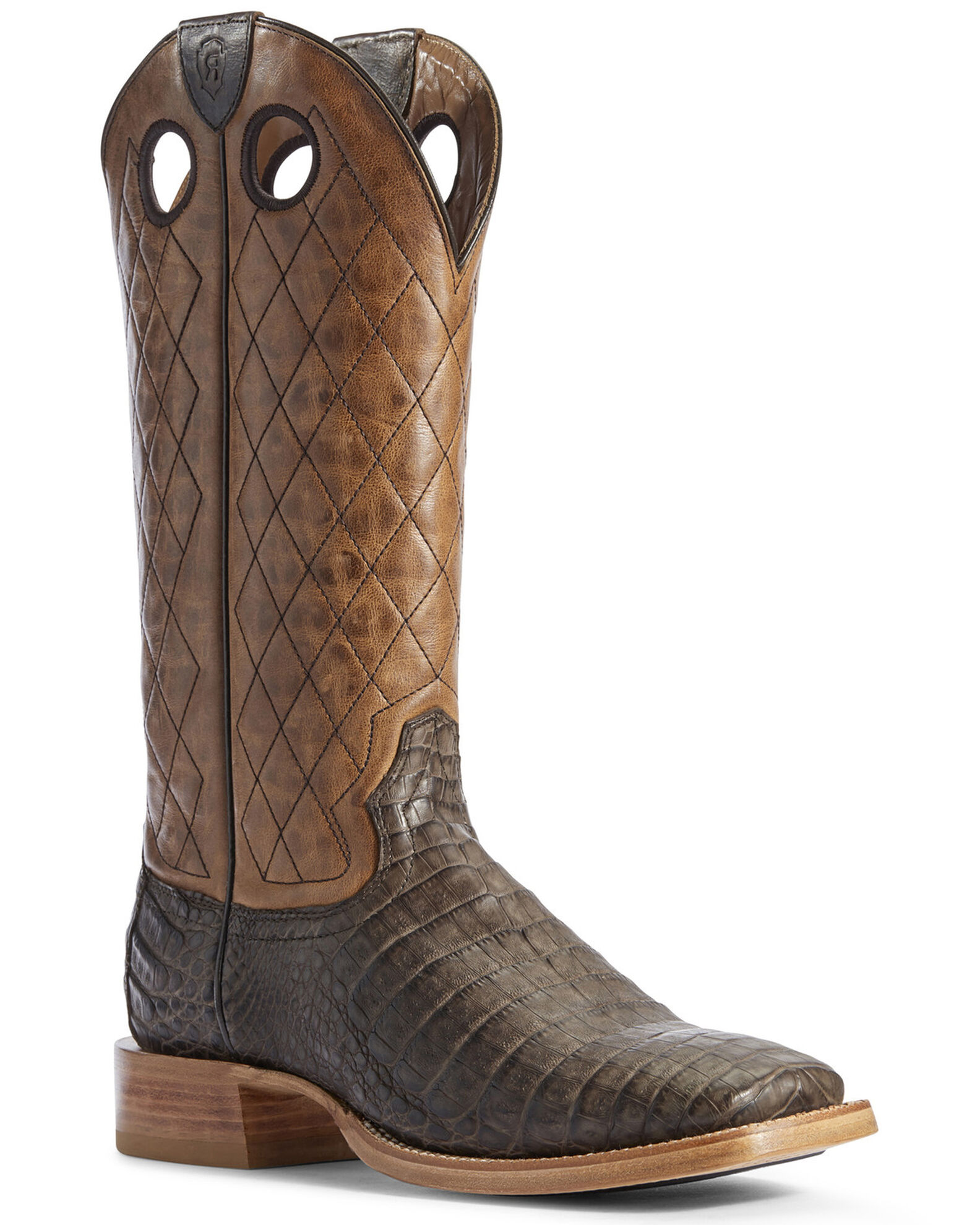 Ariat Men s Brown Caiman Belly Western Boots Broad Square Toe