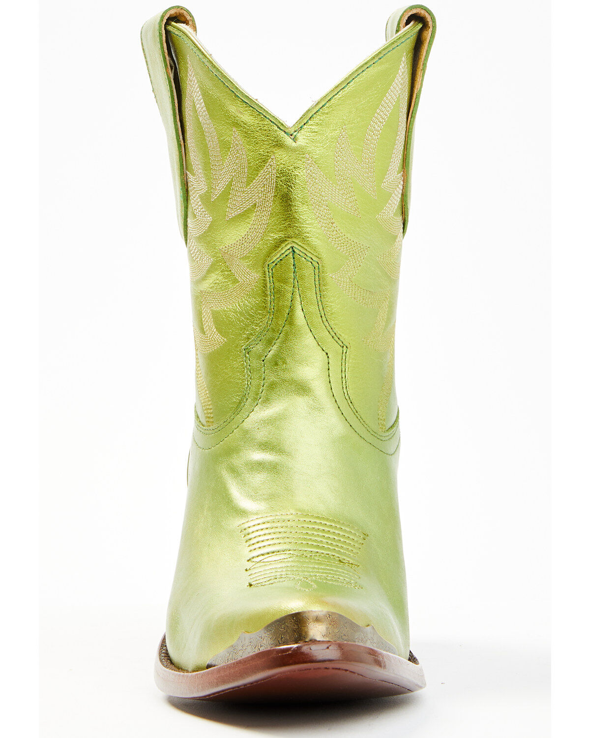 Image #4 - Idyllwind Women's Envy Metallic Fashion Leather Western Booties - Round Toe, Green, hi-res