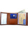 Image #2 - Western Express Men's Brown Horse Tooled Tri-Fold Wallet , Brown, hi-res