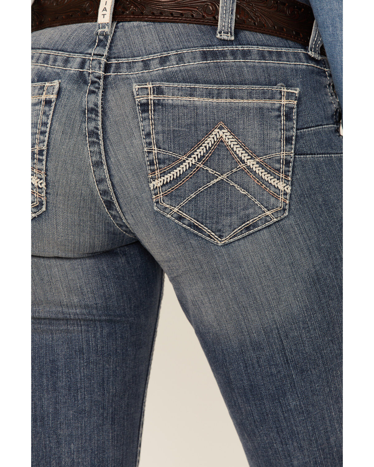 Image #4 - Ariat Women's Denim Rainstorm Straight Leg Riding Jeans, Indigo, hi-res