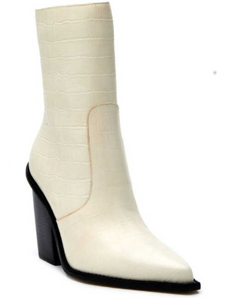 Matisse Women's Camille Western Booties - Snip Toe, White, hi-res