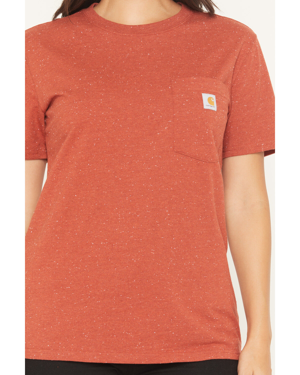 Image #3 - Carhartt Women's Loose Fit Heavyweight Short Sleeve Pocket Work Tee, Red, hi-res