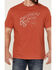 Image #3 - Brothers and Sons Men's Mercantile Light Red Weathered Slub Graphic Short Sleeve T-Shirt, Orange, hi-res