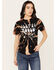 Image #1 - Bohemian Cowgirl Women's Let's Rodeo Short Sleeve Graphic Tee, Black, hi-res