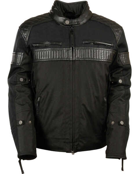 Milwaukee Leather Men's Textile Scooter Jacket, Black, hi-res