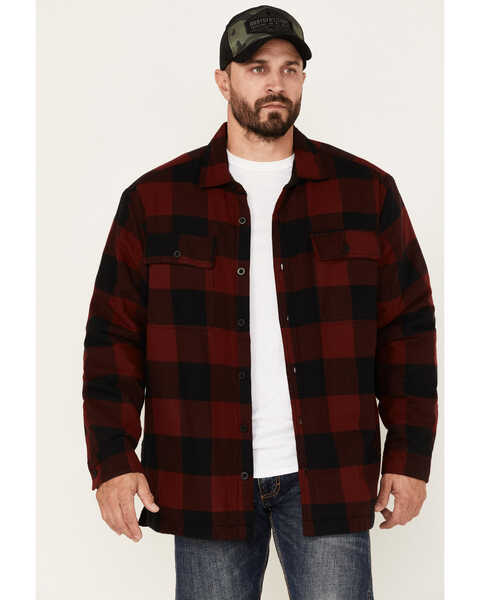 North River Men's Heavyweight Fleece Lined Flannel Shirt, Red, hi-res