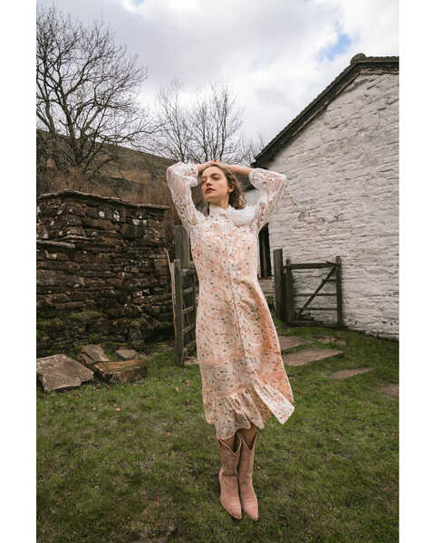 Idyllwind Women's Floral Print Midi Dress, Blush, hi-res