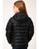 Image #2 - Roper Girls' Solid Crushable Parachute Zip-Front Hooded Nylon Jacket, Black, hi-res