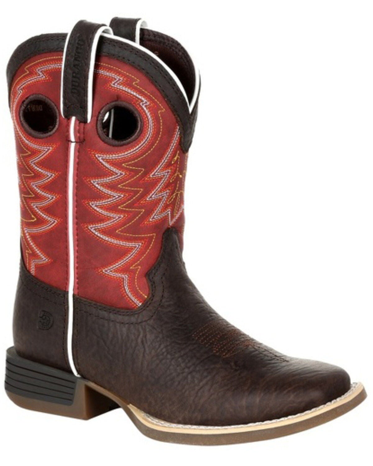 Durango Boys' Lil Rebel Pro Western Boots - Square Toe, Brown, hi-res