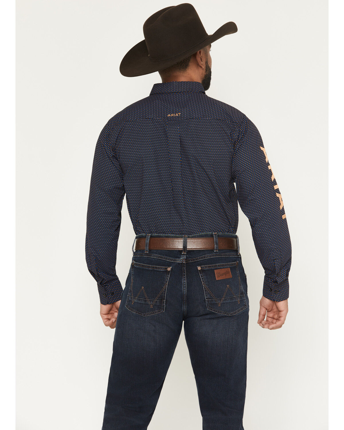 Image #4 - Ariat Men's Team Portland Logo Geo Print Long Sleeve Button-Down Western Shirt, Black, hi-res