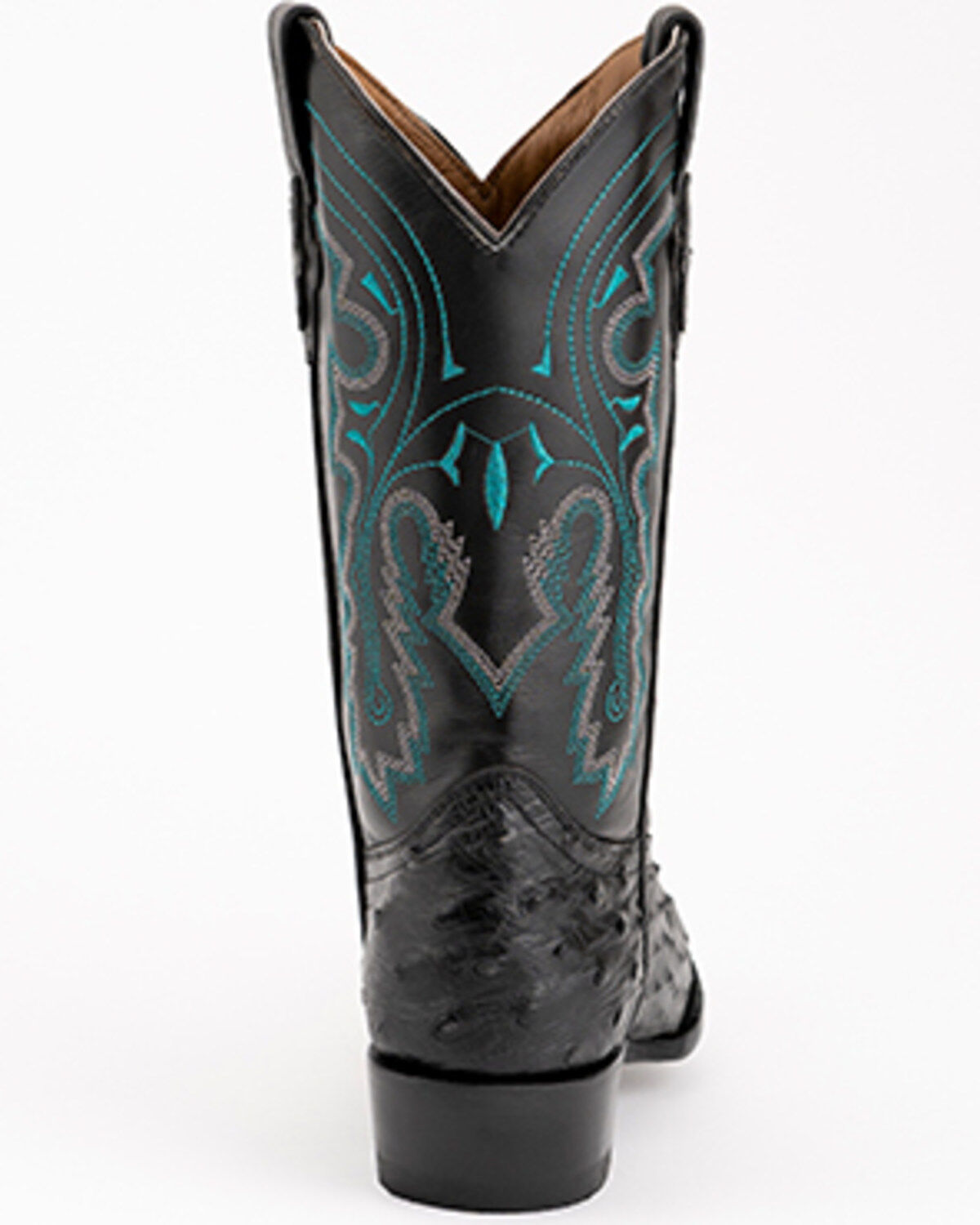 Image #5 - Ferrini Men's Colt Exotic Full-Quill Ostrich Western Boots - Round Toe, Black, hi-res
