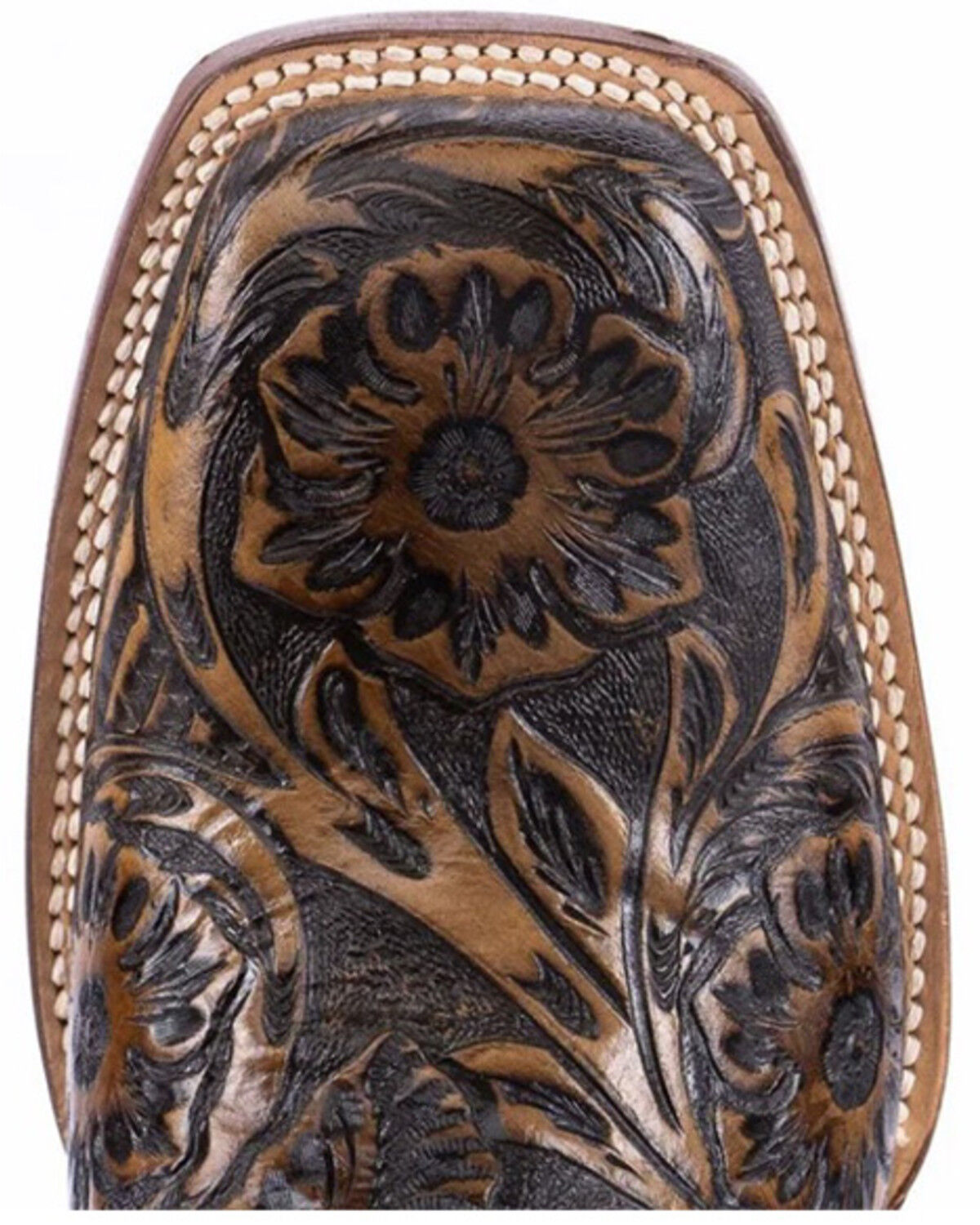 Product Name:  Tanner Mark Men's Hand Tooled Western Boots - Broad Square Toe