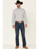 Image #2 - Stetson Men's Small Check Plaid Print Long Sleeve Button Down Western Shirt, Blue, hi-res