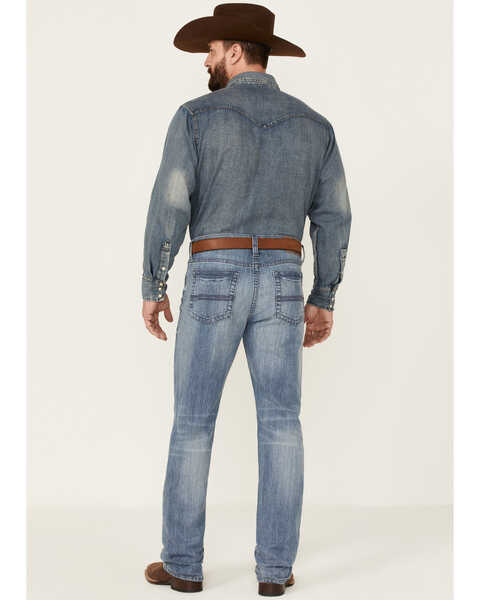 Cody James Men's Buckskin Light Wash Stretch Slim Straight Jeans , Blue, hi-res