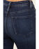 Image #4 - Flying Monkey Women's Dark Wash High Rise Slim Stretch Straight Jeans, Dark Wash, hi-res