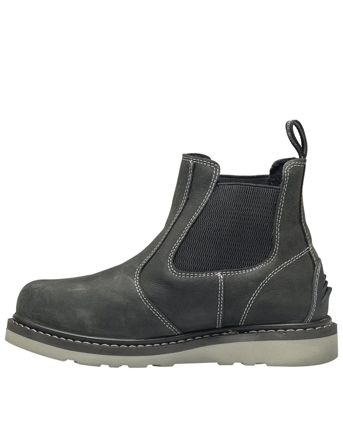 black wedge boots mens