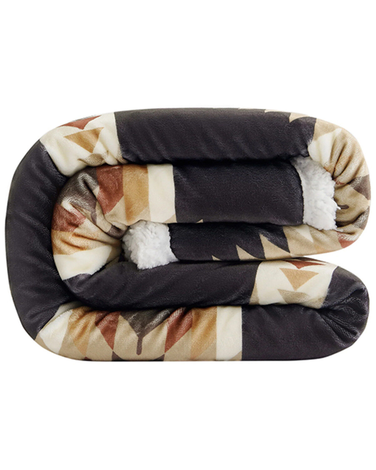 Image #3 - HiEnd Accents Yosemite Campfire Sherpa Throw, Black, hi-res