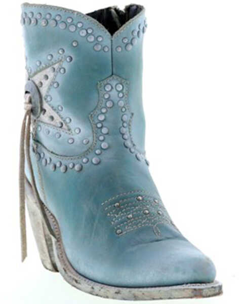 Image #1 - Liberty Black Women's Dolores Studded Western Boots - Snip Toe, Blue, hi-res