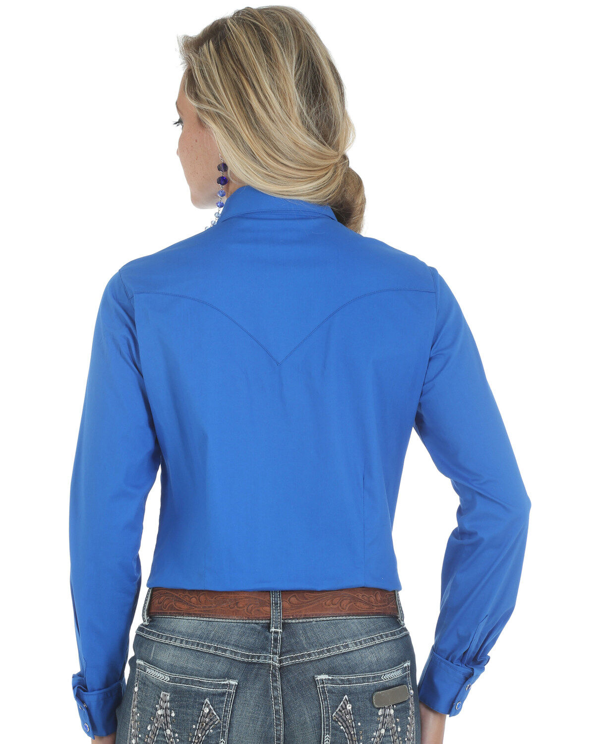 Image #2 - Wrangler Women's Long Sleeve Western Shirt, , hi-res