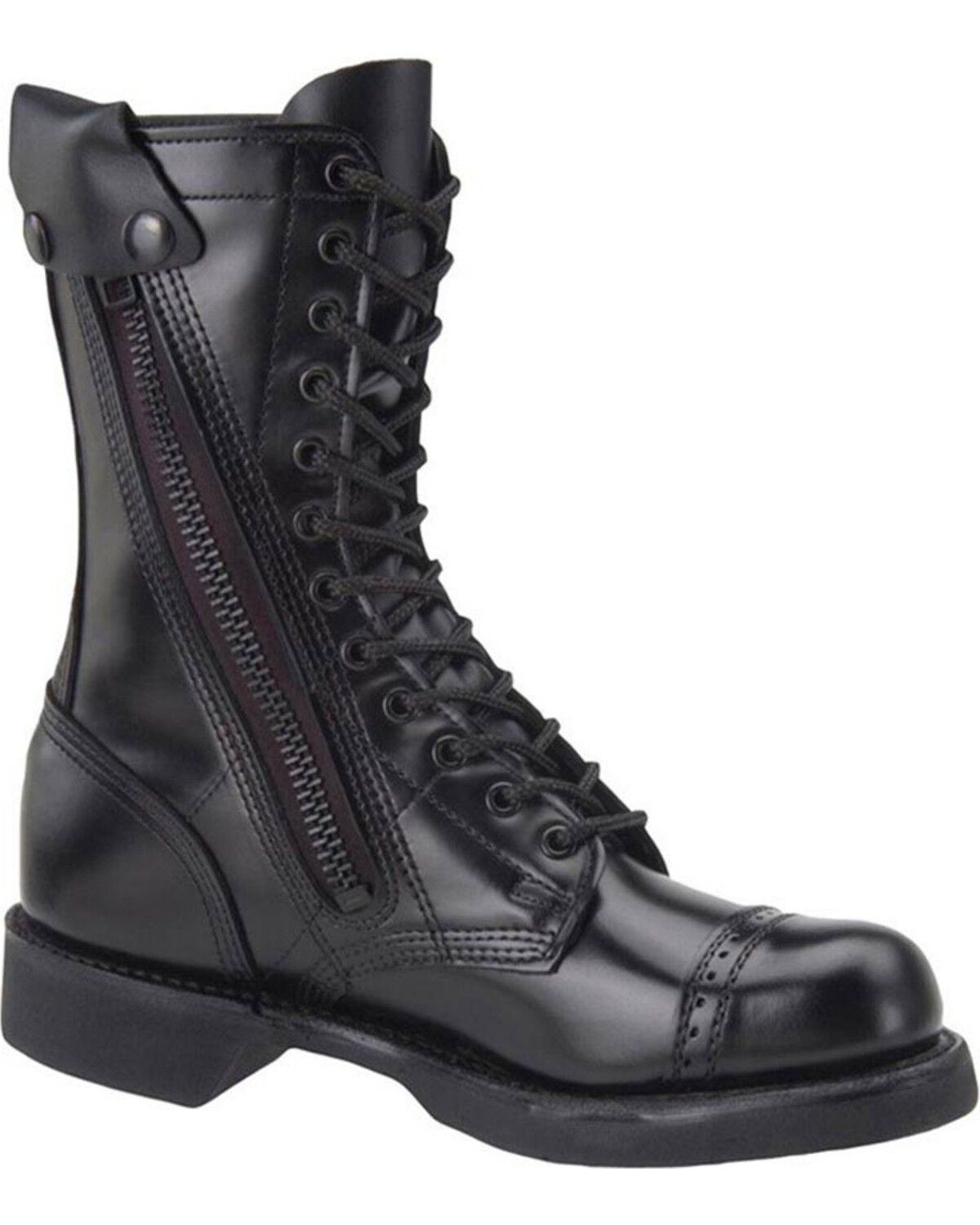 Image #1 - Corcoran Men's Legendary Side Zip 10" Jump Boots - Round Toe, Black, hi-res