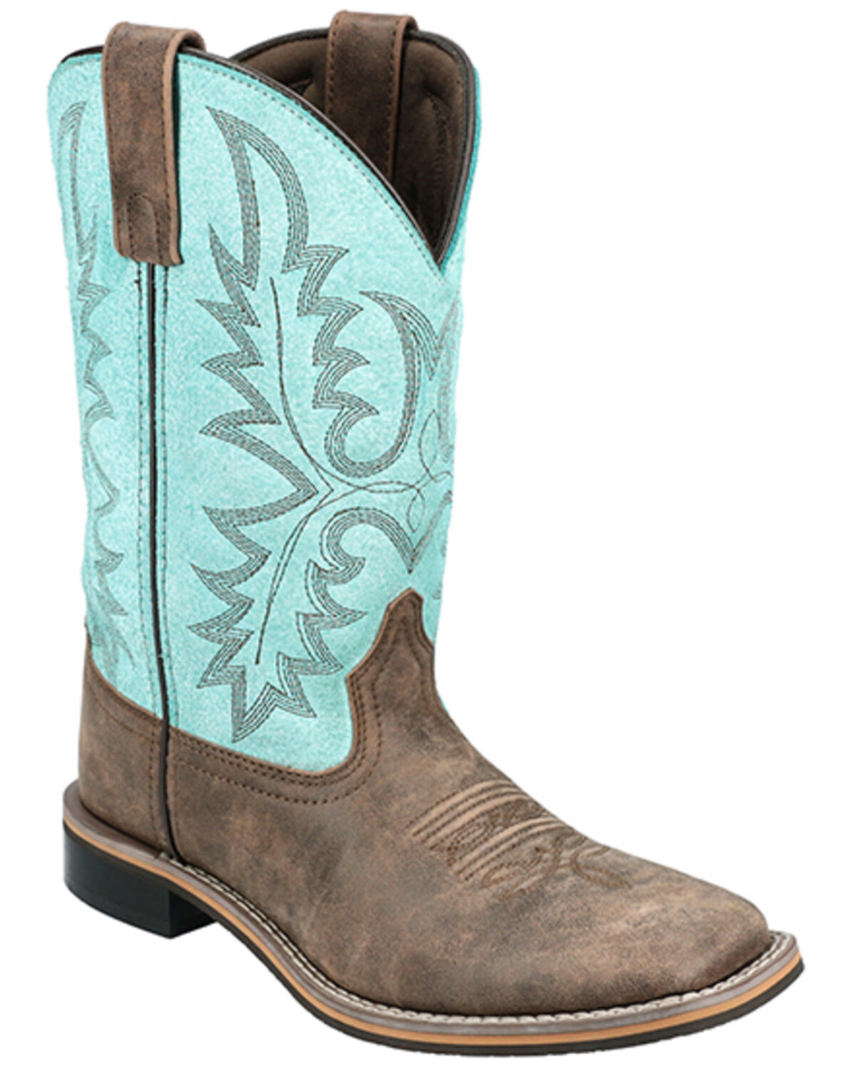 Image #1 - Smoky Mountain Women's Rustic Rider Performance Western Boots - Broad Square Toe, Brown, hi-res
