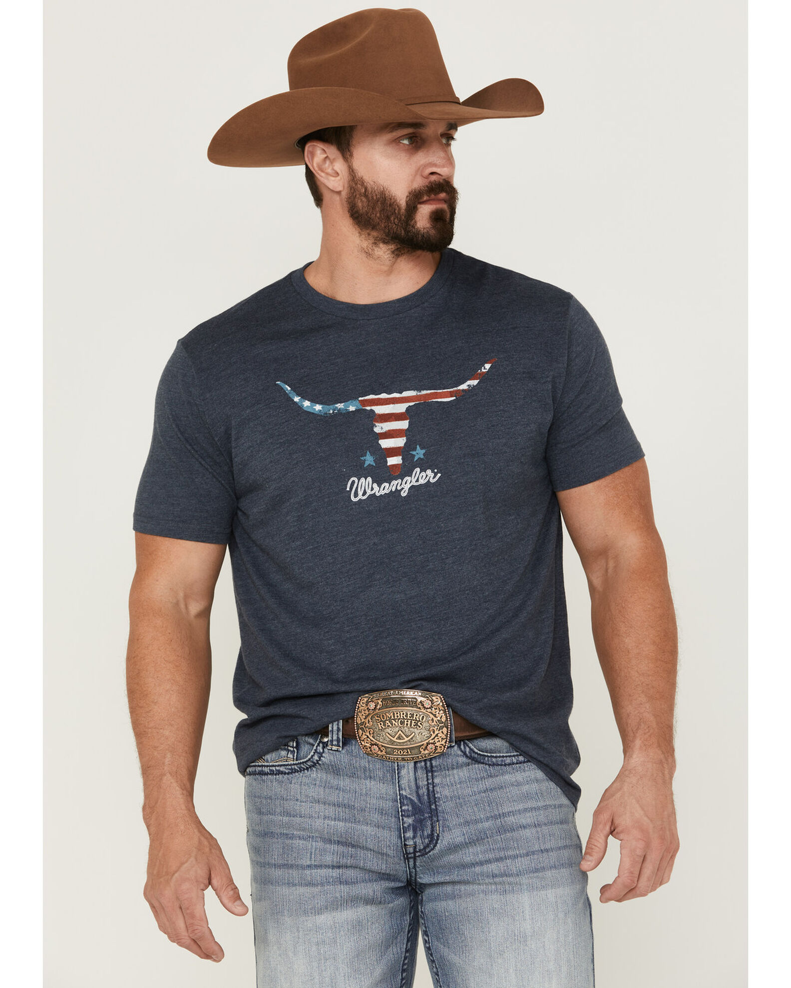 Wrangler Men's Americana Longhorn Graphic T-Shirt | Boot Barn