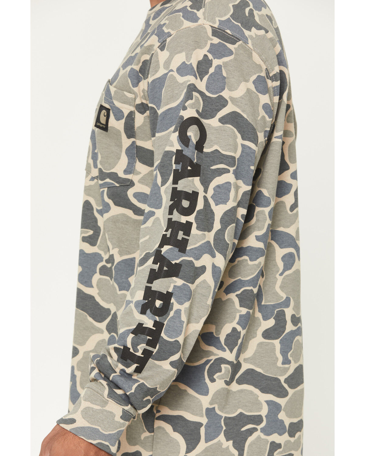 Image #3 - Carhartt Men's Camo Print Relaxed Fit Heavyweight Long Sleeve T-Shirt, Camouflage, hi-res