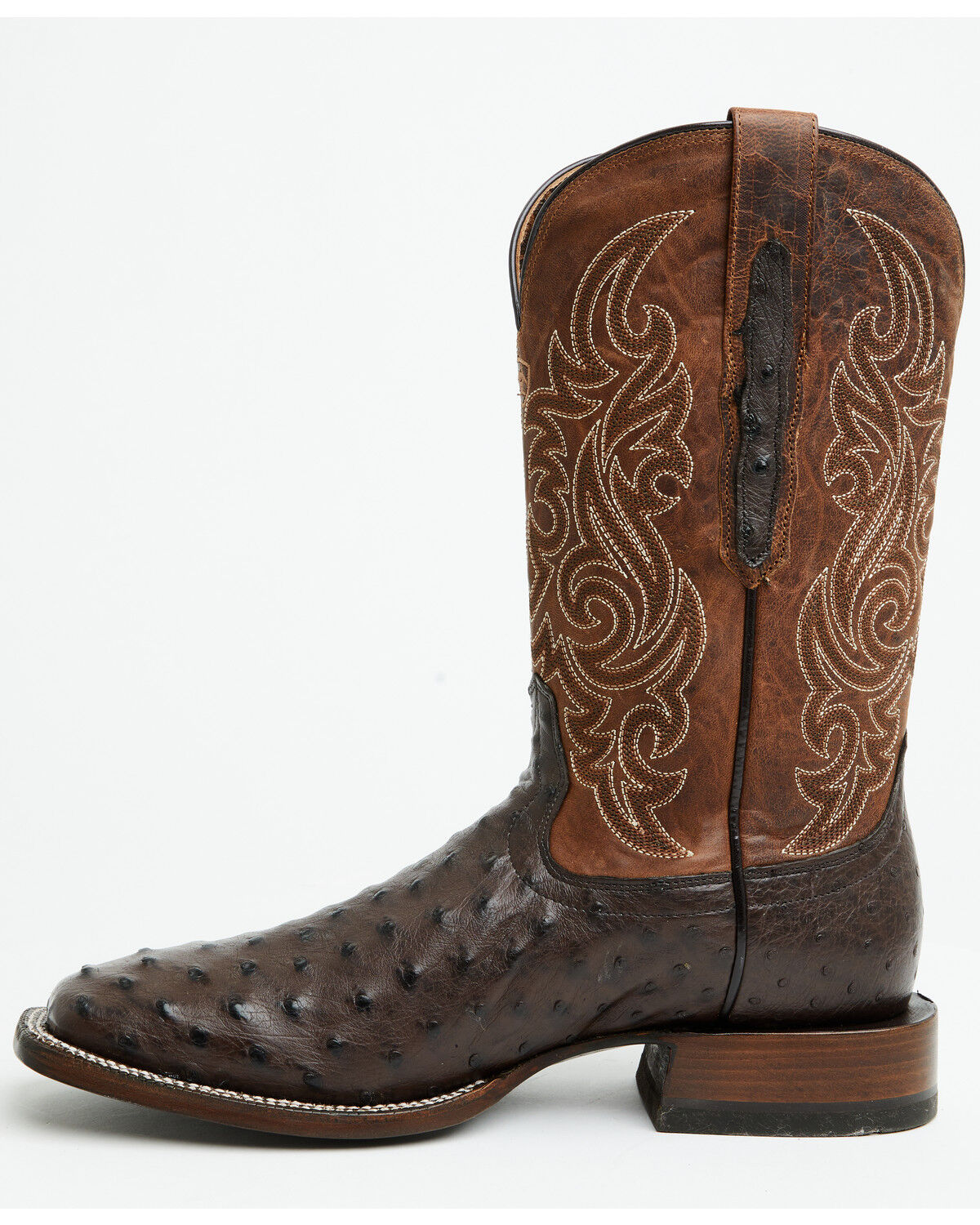 Ariat Men's Classic Cash Exotic Ostrich Western Boots - Broad Square Toe