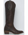 Image #2 - Lane Women's Plain Jane Tall Western Boots - Round Toe, Cognac, hi-res
