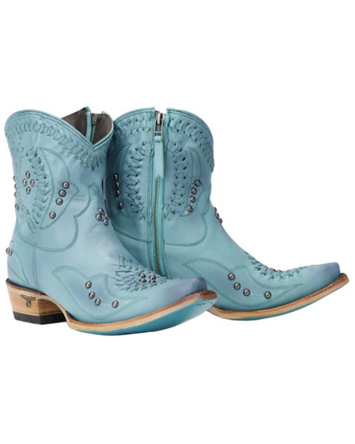 Lane Women's Cossette Western Booties - Snip Toe, Turquoise, hi-res