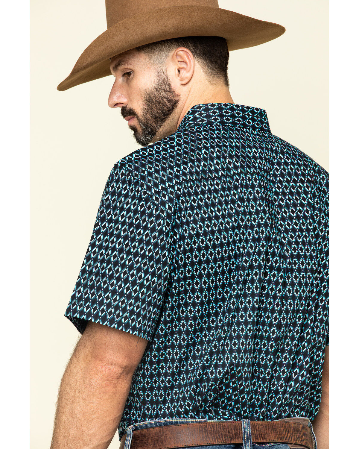 Image #5 - Cody James Core Men's High Roller Geo Print Short Sleeve Western Shirt, , hi-res