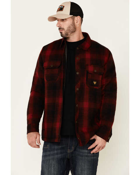 Image #2 - Hawx Men's Red Timberline Sherpa-Lined Flannel Work Shirt Jacket - Tall, , hi-res