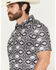 Image #2 - Rock & Roll Denim Men's Southwestern Print Short Sleeve Button-Down Stretch Polo Shirt, Black, hi-res