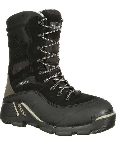 Rocky Men's BlizzardStalker Pro Waterproof Insulated Hunting Boots - Round Toe, Black, hi-res