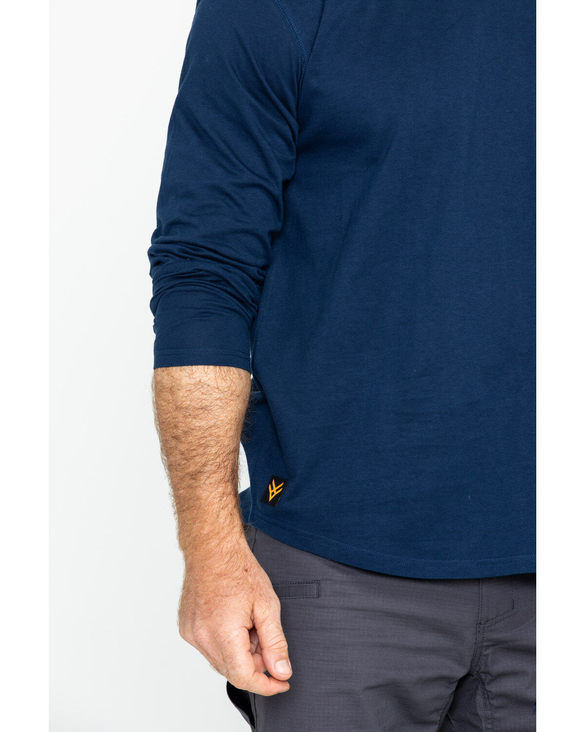 Image #3 - Hawx Men's Solid Pocket Crew Long Sleeve Work T-Shirt, , hi-res