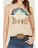 Image #3 - Shyanne Women's Buck Wild Sleeveless Graphic Tank, Taupe, hi-res