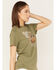 Image #2 - Wrangler Women's Boot Barn Exclusive Wild & Free Desert Scene Logo Short Sleeve Graphic Tee, Green, hi-res
