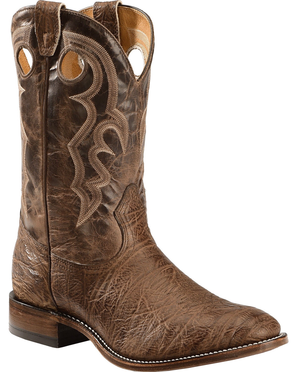 Image #1 - Boulet Super Roper Cowboy Boots - Round Toe, Walnut, hi-res