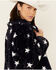 Image #5 - Hem & Thread Women's Navy Star Print Faux Fur Jacket , Navy, hi-res