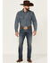 Image #3 - Hooey by Rock & Roll Denim Men's Revolver Medium Vintage Stretch Slim Straight Jeans, Blue, hi-res