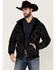 Image #1 - Cody James Men's Basin Southwestern Print Fleece Hooded Jacket, Charcoal, hi-res