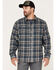Image #1 - Brothers and Sons Men's Everyday Plaid Print Button Down Western Flannel Shirt , Blue, hi-res