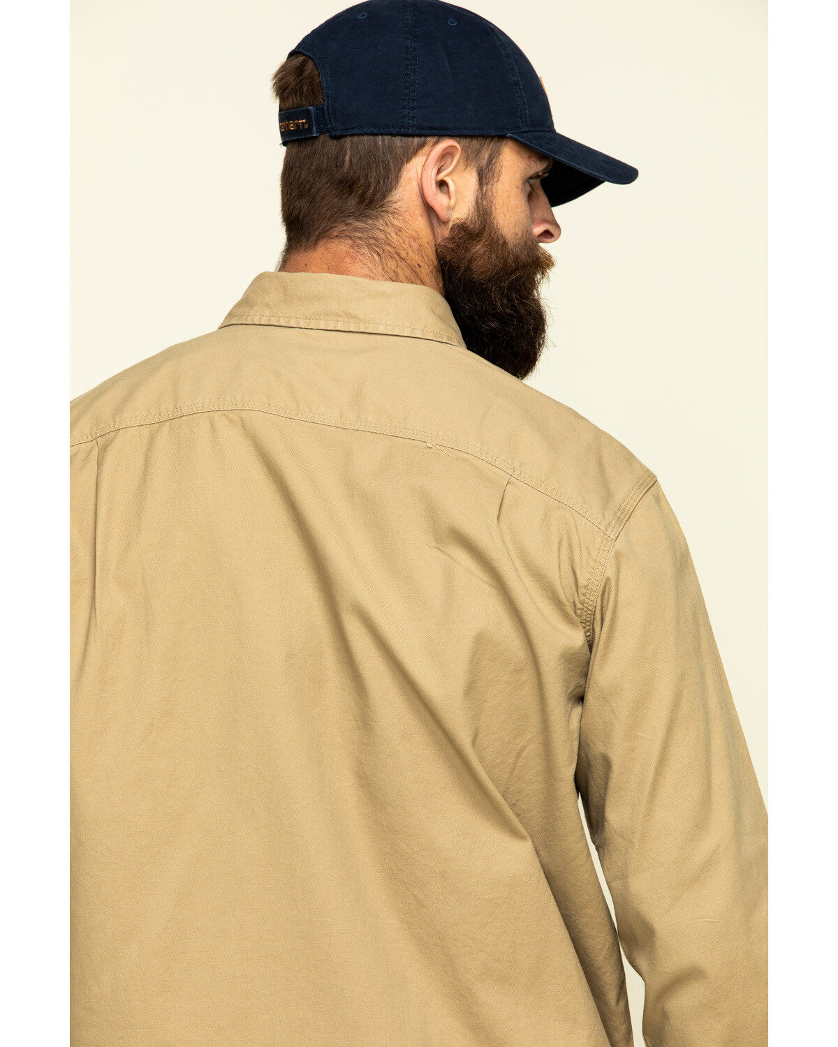 Image #5 - Carhartt Men's Rugged Flex® Rigby Long Sleeve Work Shirt, Beige/khaki, hi-res