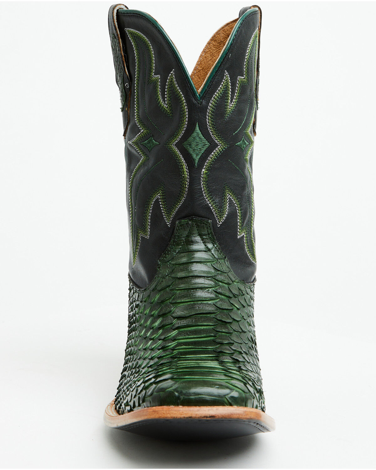 Image #4 - Cody James Men's Exotic Python Western Boots - Broad Square Toe, Green, hi-res