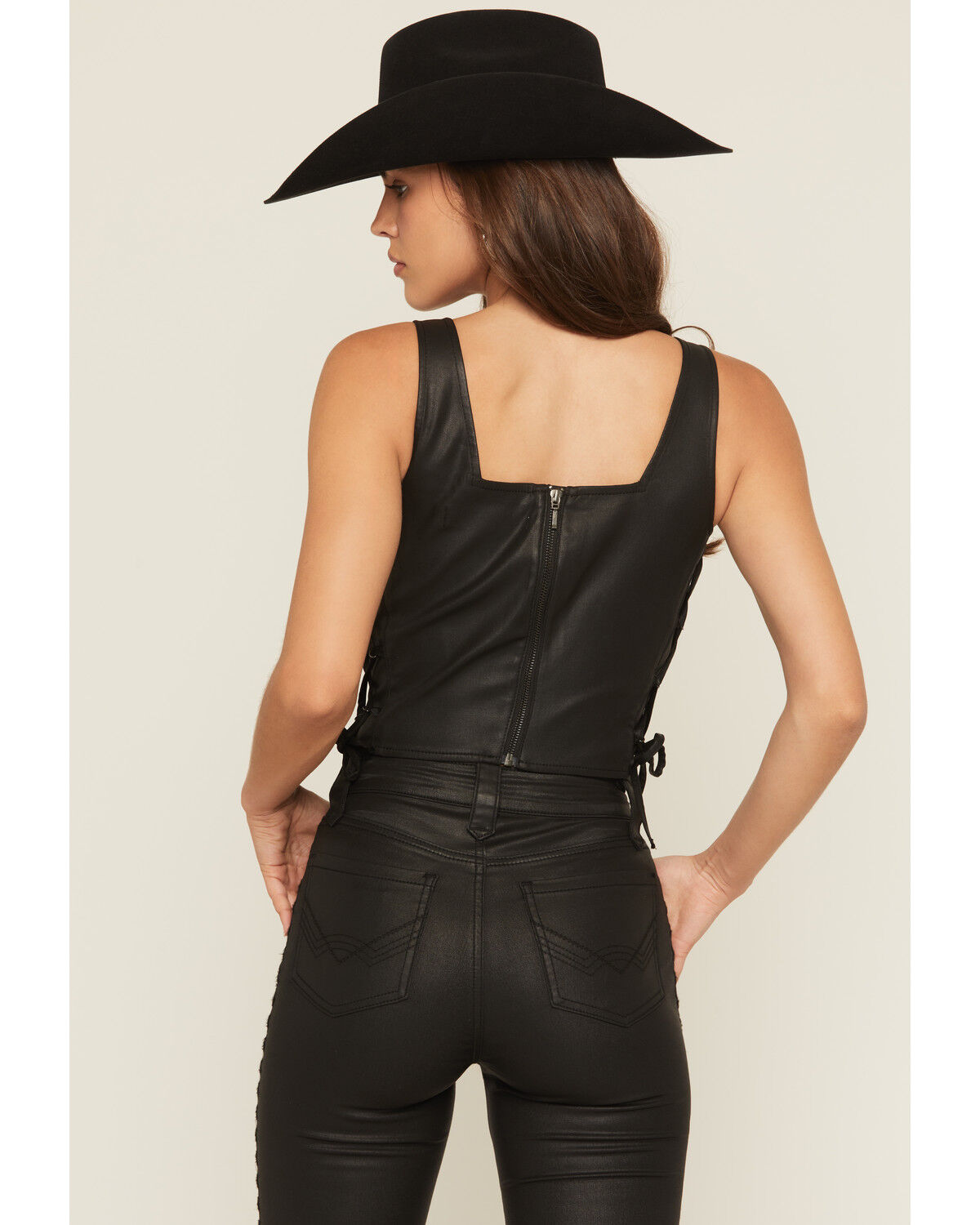 Image #4 - Idyllwind Women's Oxford Lace-Up Cropped Bustier, Black, hi-res